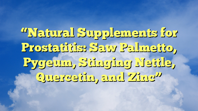 “Natural Supplements for Prostatitis: Saw Palmetto, Pygeum, Stinging Nettle, Quercetin, and Zinc”